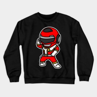 Red Turbo Kousoku Sentai Chibi Style Kawaii Crewneck Sweatshirt